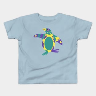 Cute Penguin Multicolored Kids T-Shirt